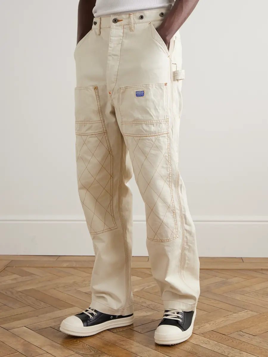KAPITAL Lumber Straight-Leg Embroidered Cotton-Canvas Cargo Trousers - Men | Thumbnail 3 KAPITAL Lumber Straight-Leg Embroidered Cotton-Canvas Cargo Trousers - Men | Thumbnail 3