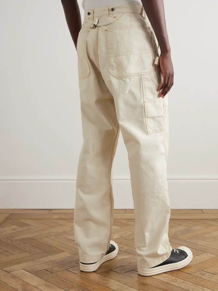 KAPITAL Lumber Straight-Leg Embroidered Cotton-Canvas Cargo Trousers - Men | Thumbnail 4 KAPITAL Lumber Straight-Leg Embroidered Cotton-Canvas Cargo Trousers - Men | Thumbnail 4