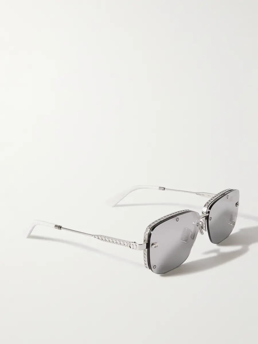 DIOR Eyewear NeoDior S4U Rectangle-Frame Gunmetal-Tone Sunglasses - Men | Thumbnail 4 DIOR Eyewear NeoDior S4U Rectangle-Frame Gunmetal-Tone Sunglasses - Men | Thumbnail 4
