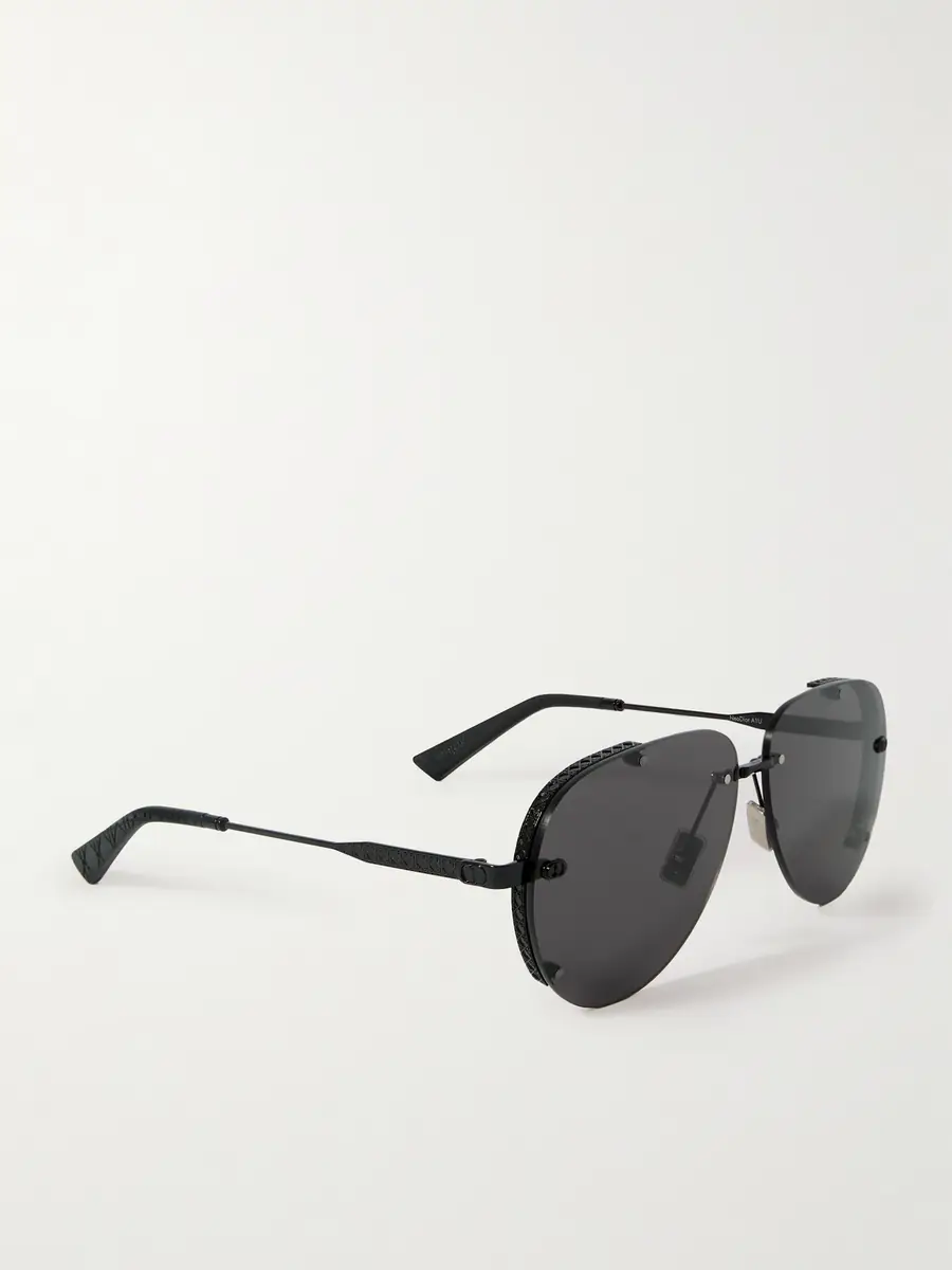 DIOR Eyewear NeoDior A1U Aviator-Style Guilloché Gunmetal-Tone Sunglasses - Men | Thumbnail 4 DIOR Eyewear NeoDior A1U Aviator-Style Guilloché Gunmetal-Tone Sunglasses - Men | Thumbnail 4