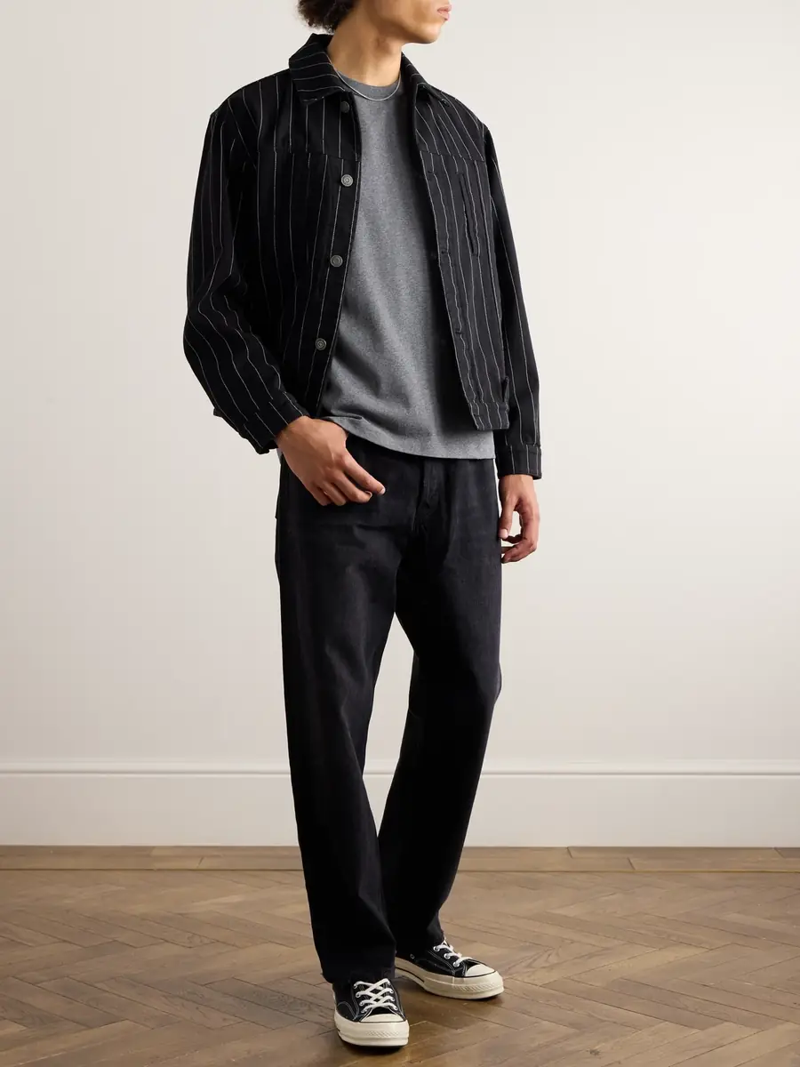 A.P.C. Logo-Flocked Cotton-Jersey T-Shirt - Men | Thumbnail 2 A.P.C. Logo-Flocked Cotton-Jersey T-Shirt - Men | Thumbnail 2