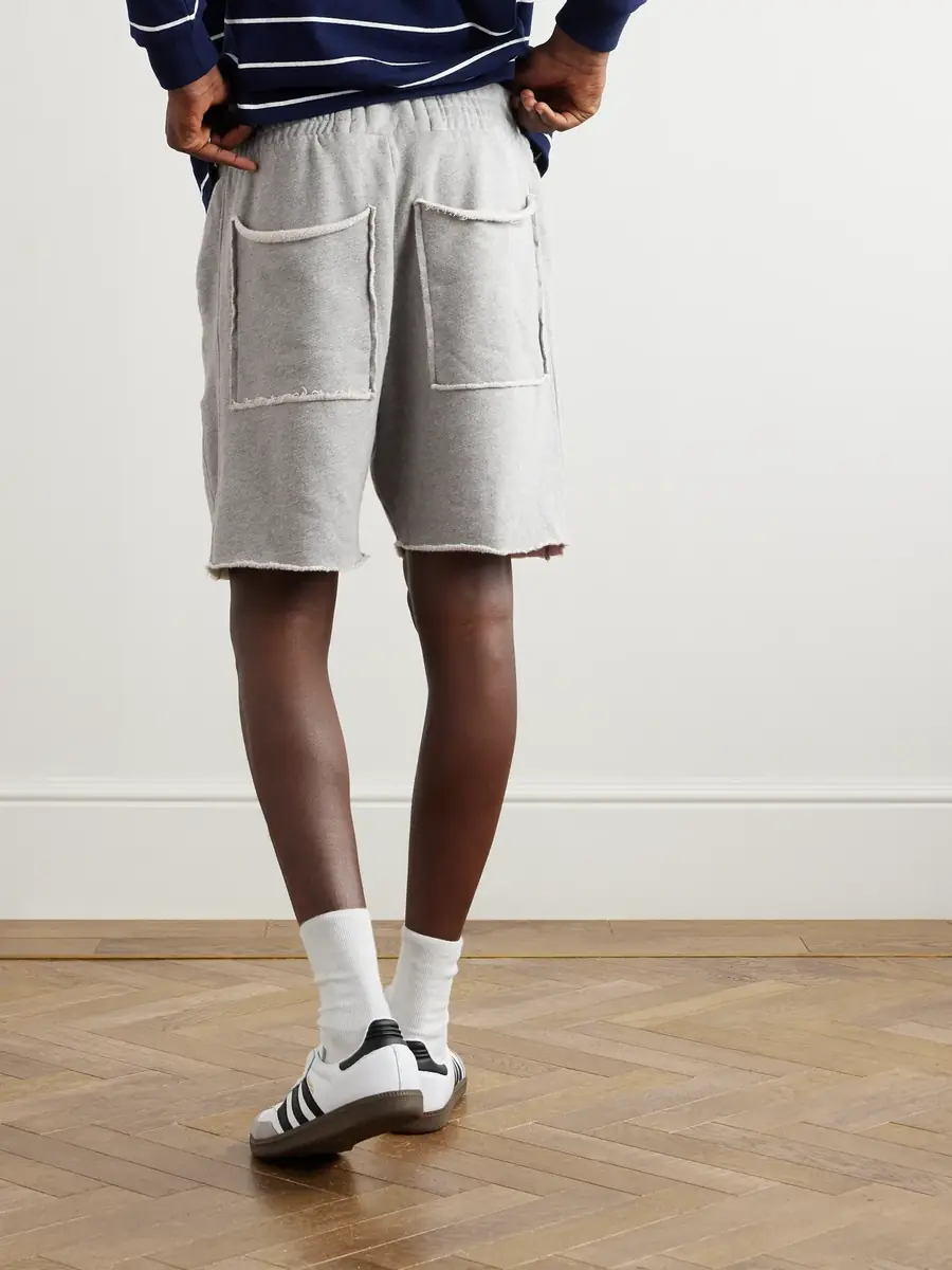 Les Tien Straight-Leg Heavyweight Structured-Fleece Cotton-Jersey Drawstring Shorts - Men | Thumbnail 3 Les Tien Straight-Leg Heavyweight Structured-Fleece Cotton-Jersey Drawstring Shorts - Men | Thumbnail 3