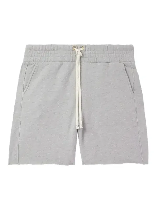 Les Tien Straight-Leg Heavyweight Structured-Fleece Cotton-Jersey Drawstring Shorts - Men