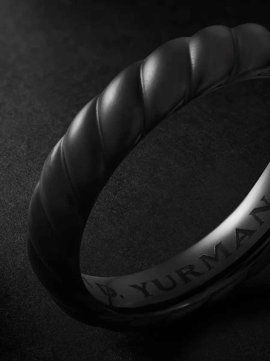 David Yurman Sculpted Cable Titanium Ring - Men | Thumbnail 4 David Yurman Sculpted Cable Titanium Ring - Men | Thumbnail 4