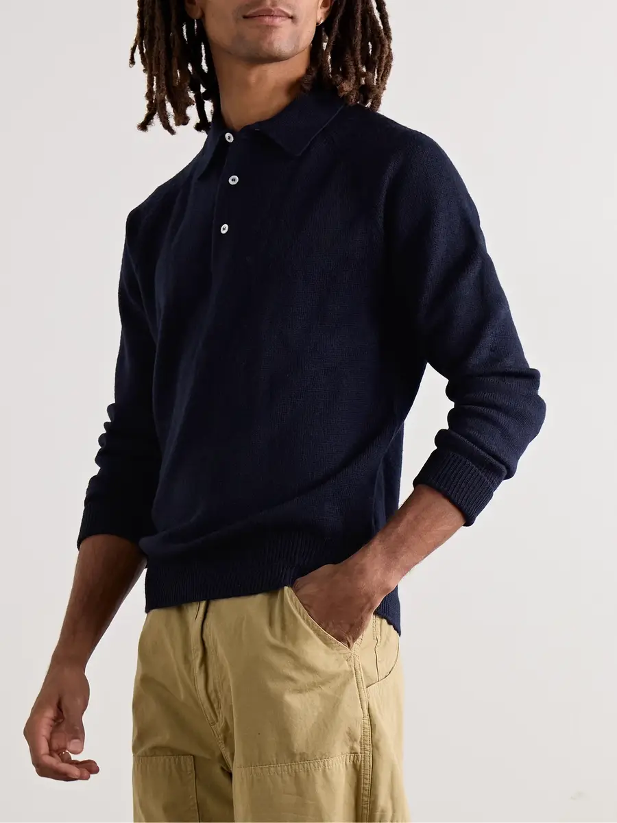 Drake's Merino Wool Polo Shirt - Men | Thumbnail 3