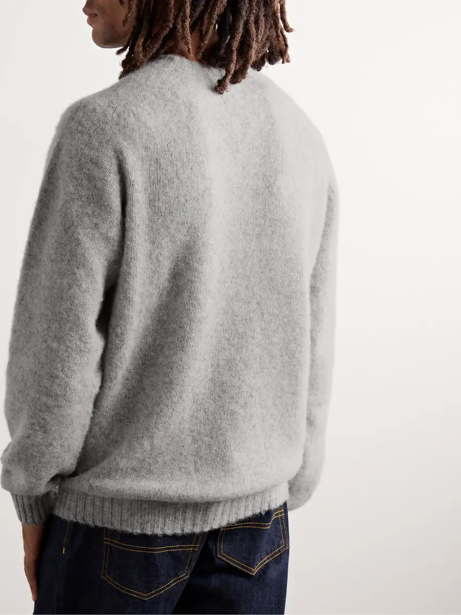 Drake's Brushed Virgin Shetland Wool Sweater - Men | Thumbnail 4 Drake's Brushed Virgin Shetland Wool Sweater - Men | Thumbnail 4