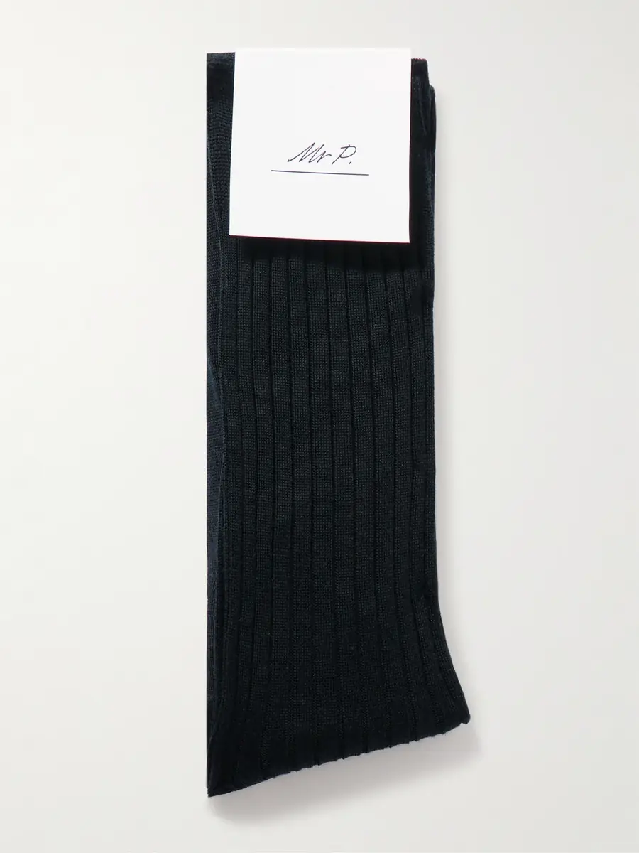 MR P. Ribbed Merino Wool-Blend Socks - Men | Thumbnail 3 MR P. Ribbed Merino Wool-Blend Socks - Men | Thumbnail 3