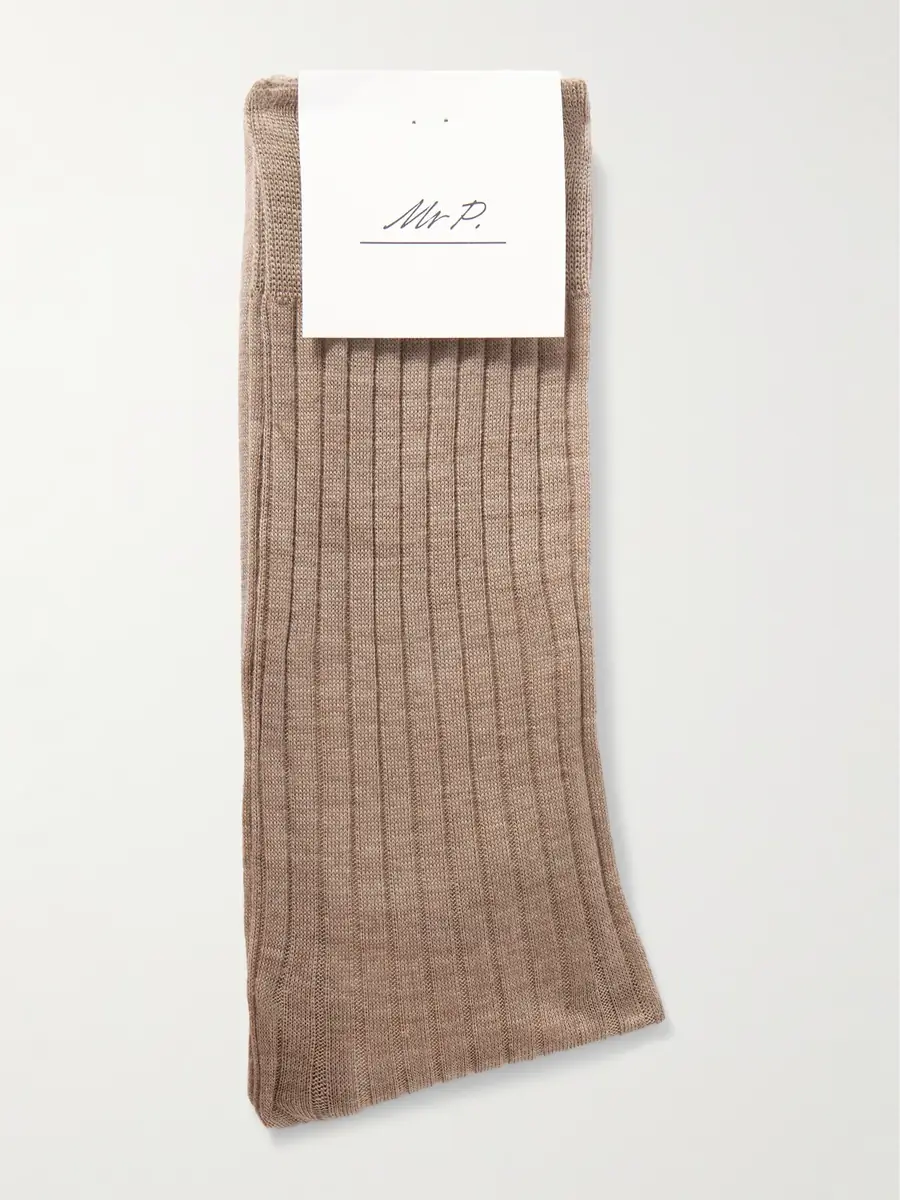 MR P. Ribbed Merino Wool-Blend Socks - Men | Thumbnail 3 MR P. Ribbed Merino Wool-Blend Socks - Men | Thumbnail 3