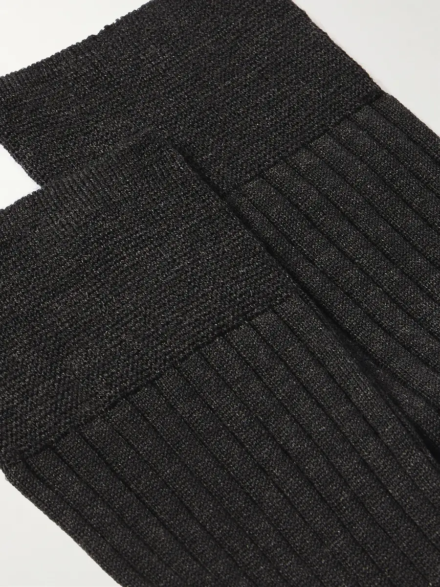 MR P. Ribbed Merino Wool-Blend Socks - Men | Thumbnail 2 MR P. Ribbed Merino Wool-Blend Socks - Men | Thumbnail 2
