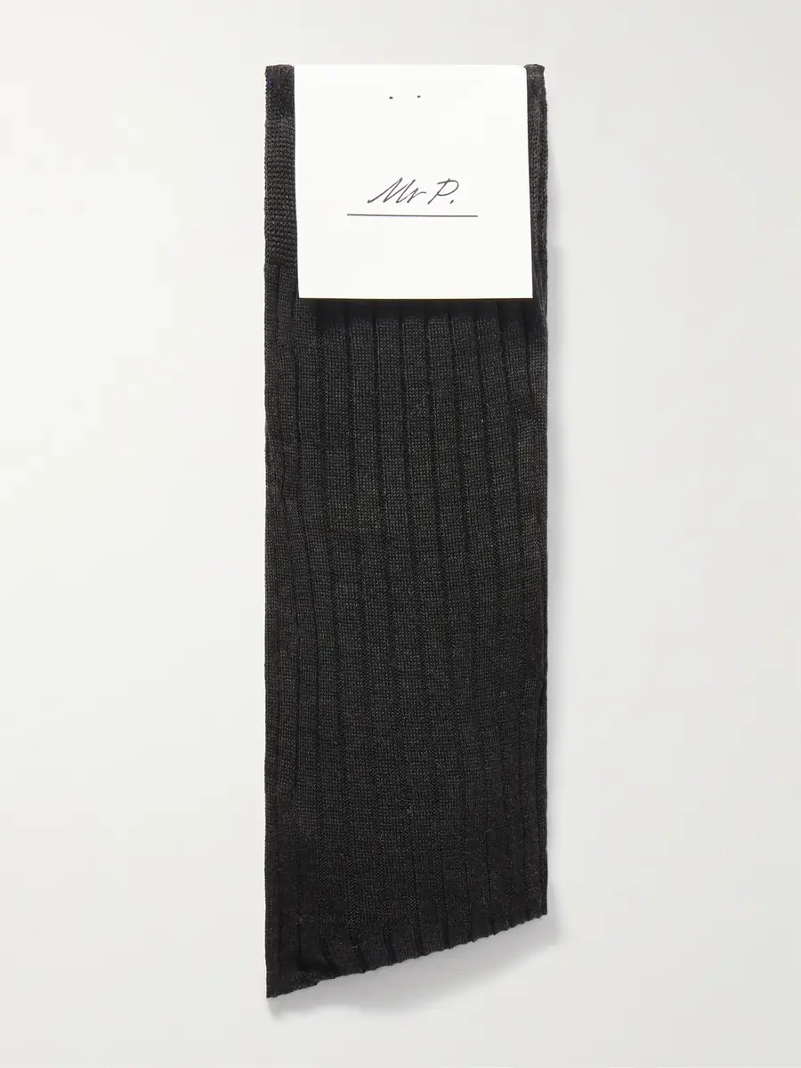 MR P. Ribbed Merino Wool-Blend Socks - Men | Thumbnail 3 MR P. Ribbed Merino Wool-Blend Socks - Men | Thumbnail 3