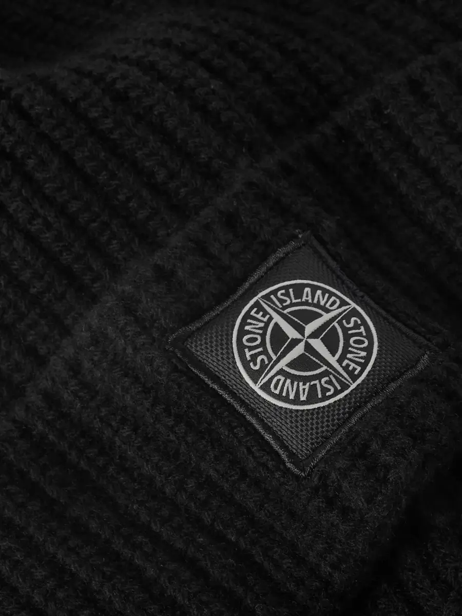 Stone Island Ribbed Wool Beanie - Men | Thumbnail 3
