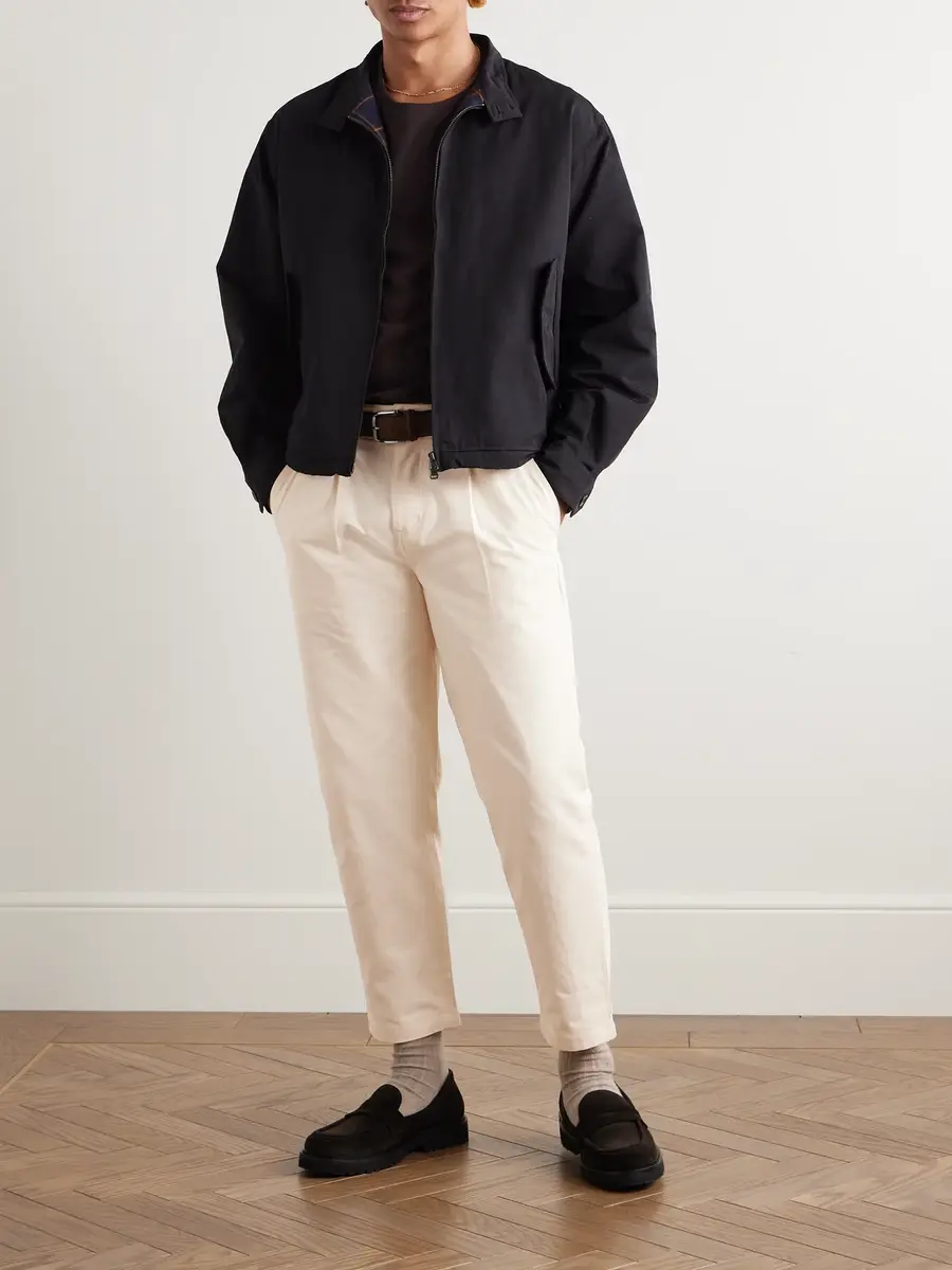 FrizmWORKS Haworth Tapered Cropped Pleated Cotton-Twill Trousers - Men | Thumbnail 2 FrizmWORKS Haworth Tapered Cropped Pleated Cotton-Twill Trousers - Men | Thumbnail 2