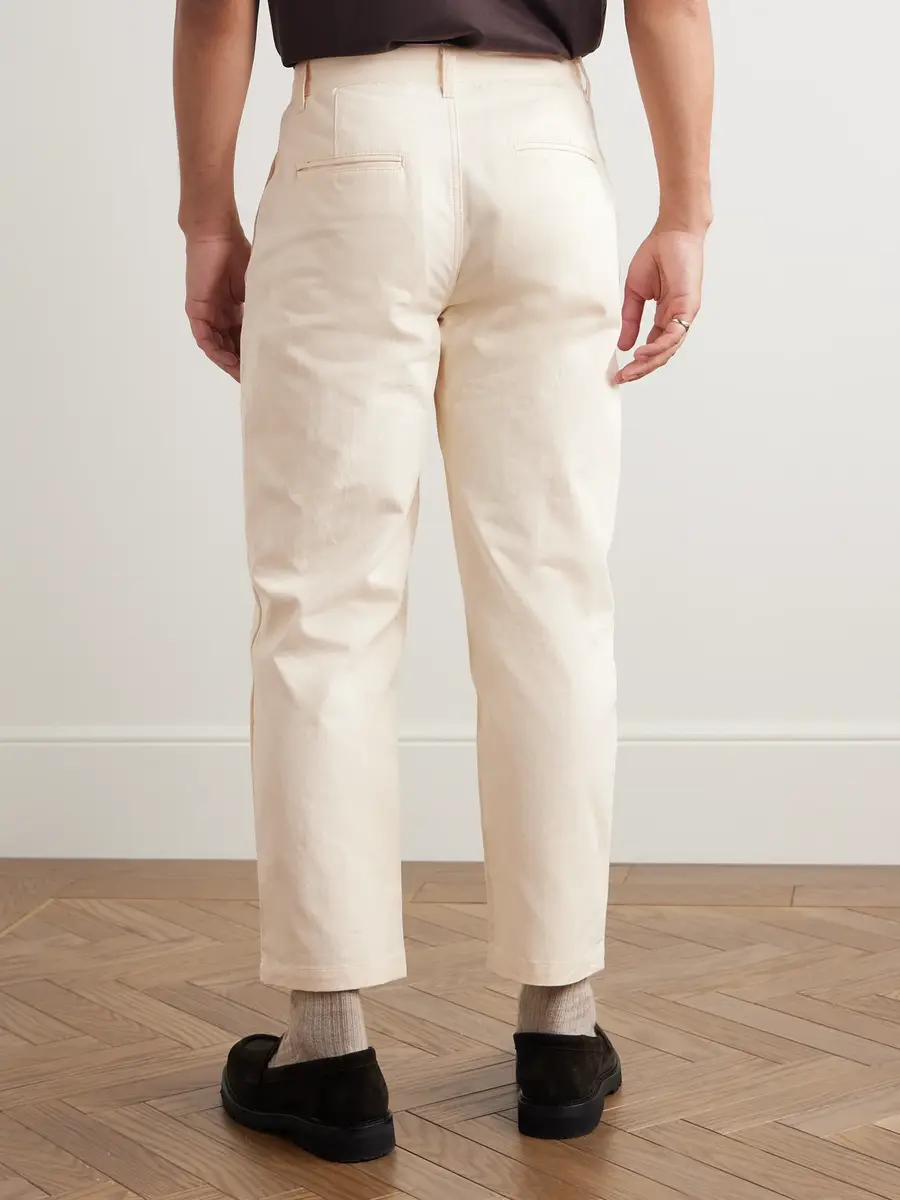 FrizmWORKS Haworth Tapered Cropped Pleated Cotton-Twill Trousers - Men | Thumbnail 4 FrizmWORKS Haworth Tapered Cropped Pleated Cotton-Twill Trousers - Men | Thumbnail 4