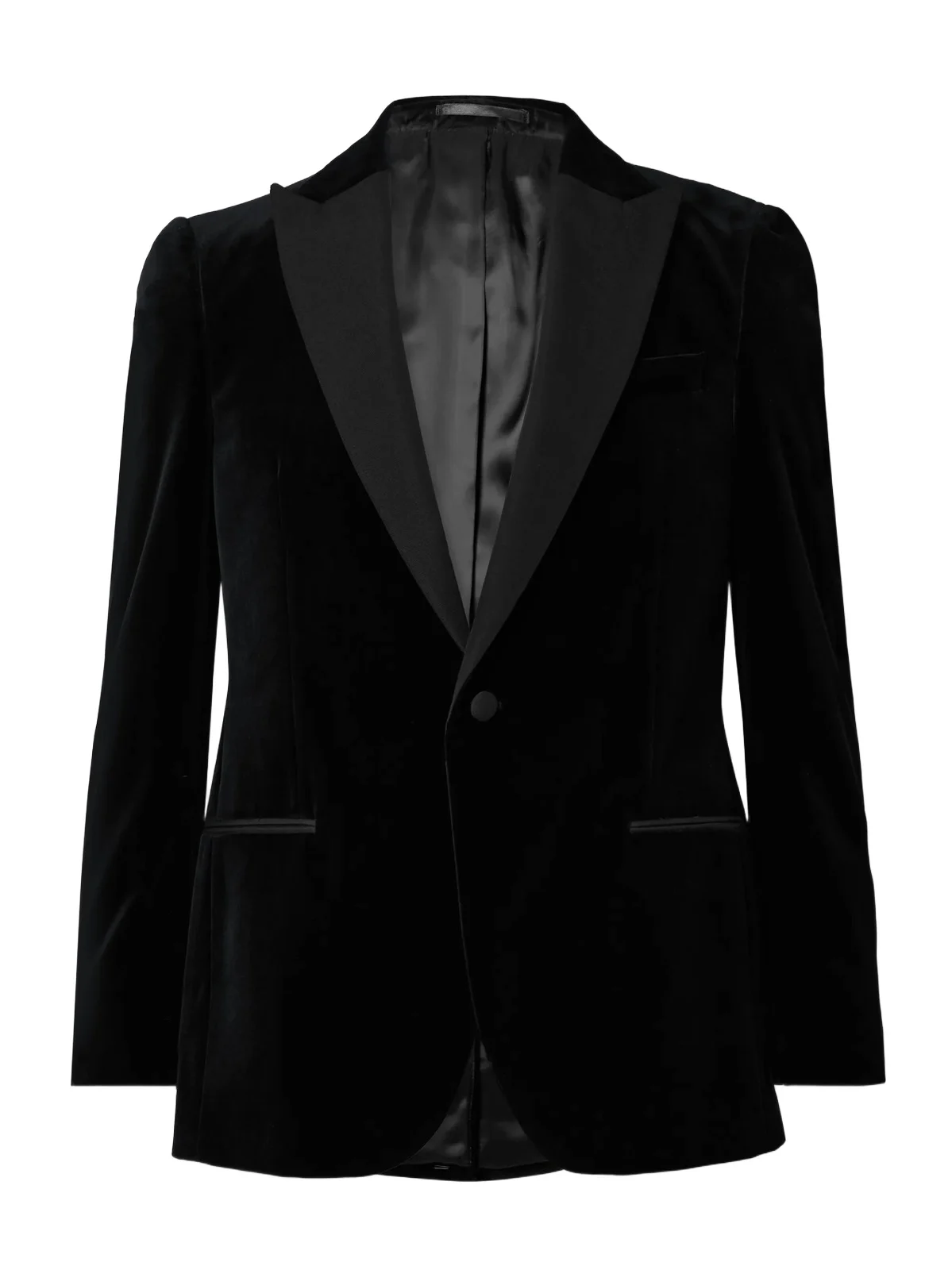 MR P. Slim-Fit Twill-Trimmed Cotton-Velvet Tuxedo Jacket - Men