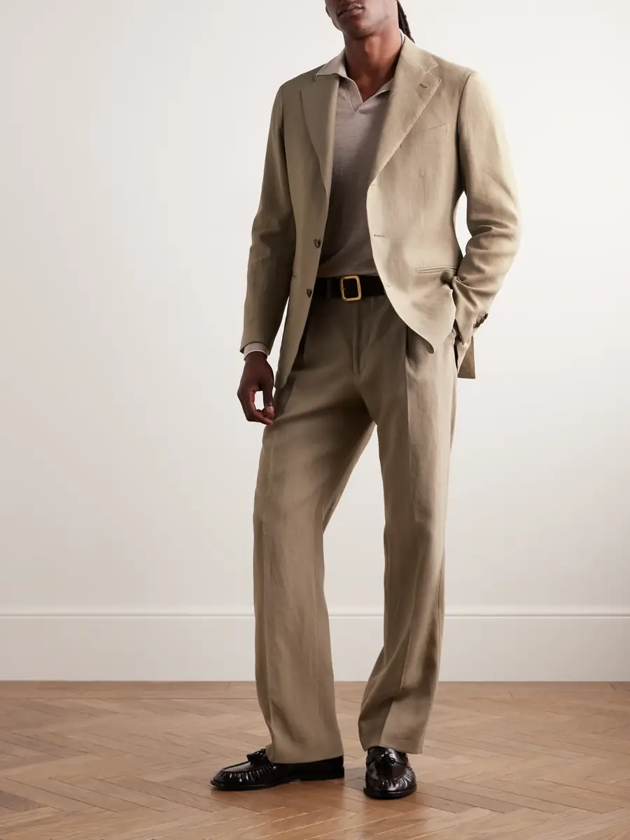 Saman Amel Slim-Fit Linen Suit Jacket - Men | Thumbnail 2 Saman Amel Slim-Fit Linen Suit Jacket - Men | Thumbnail 2