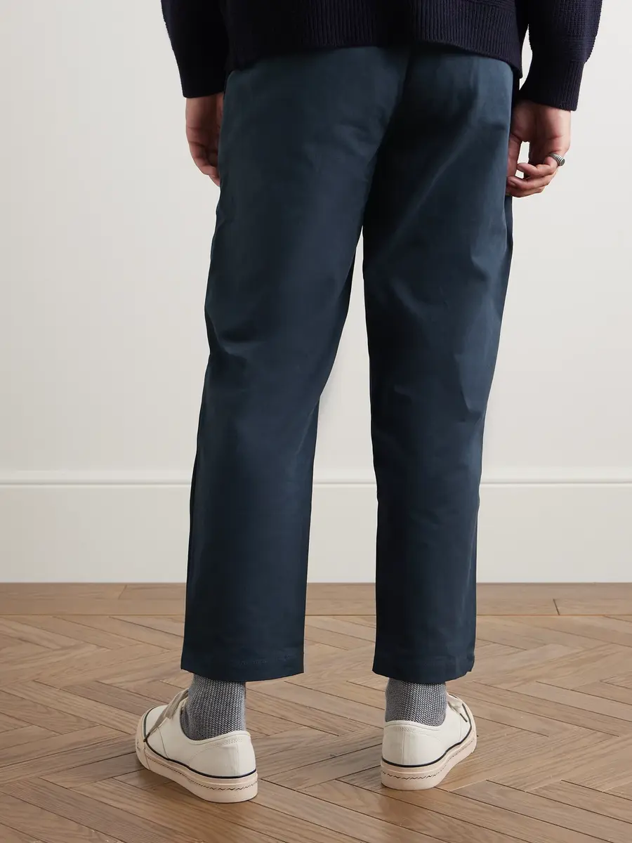 FrizmWORKS Haworth Tapered Cropped Pleated Cotton-Twill Trousers - Men | Thumbnail 4 FrizmWORKS Haworth Tapered Cropped Pleated Cotton-Twill Trousers - Men | Thumbnail 4