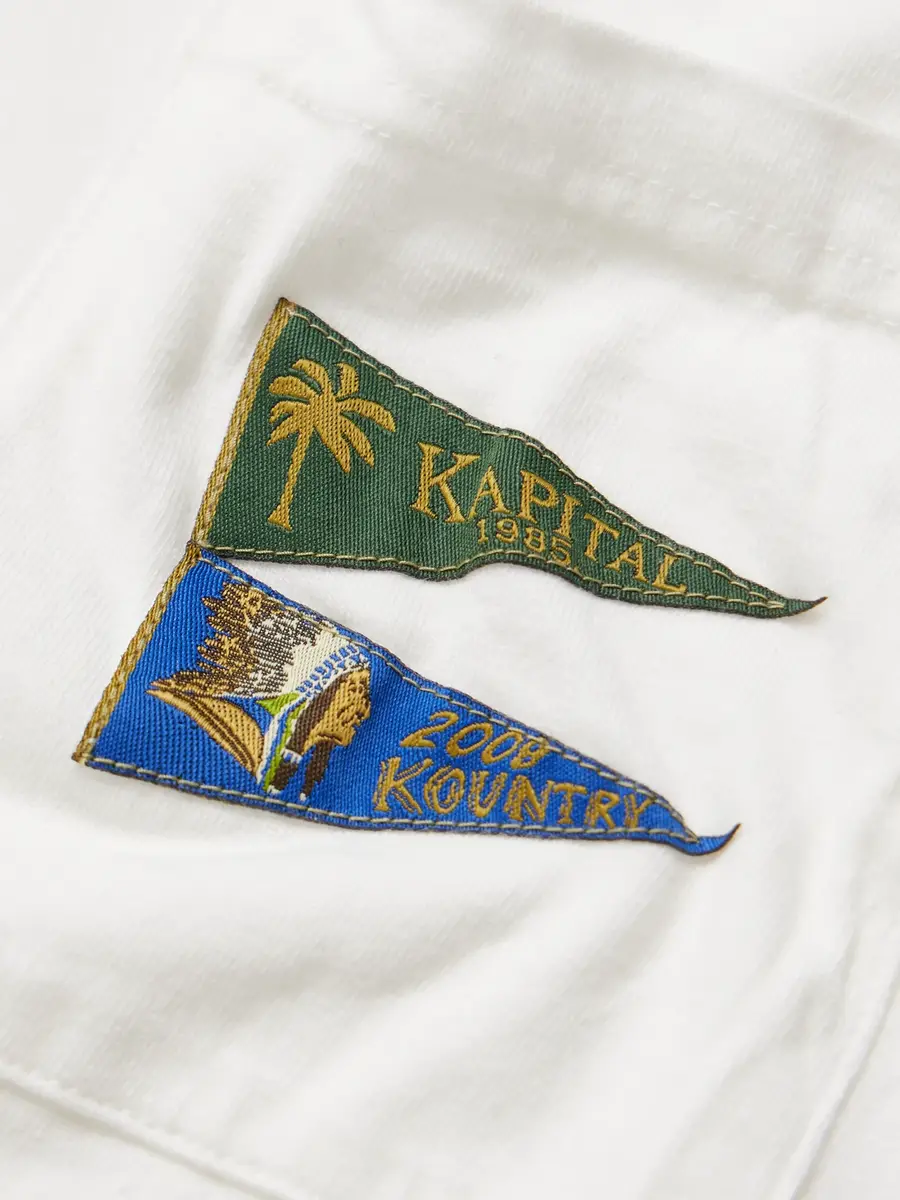 KAPITAL Logo-Appliquéd Cotton-Jersey T-Shirt - Men | Thumbnail 4 KAPITAL Logo-Appliquéd Cotton-Jersey T-Shirt - Men | Thumbnail 4