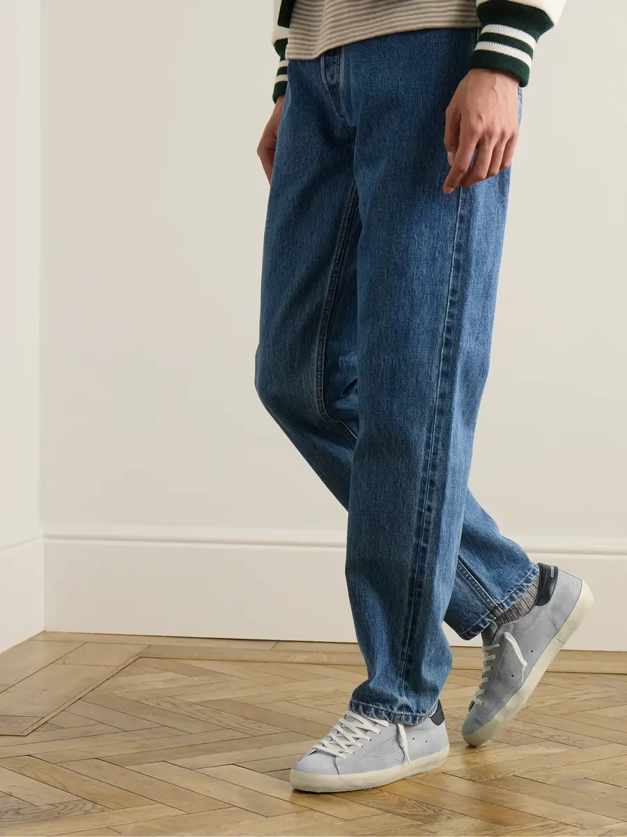 Golden Goose Super-Star Distressed Patent Leather-Trimmed Suede Sneakers - Men | Thumbnail 2 Golden Goose Super-Star Distressed Patent Leather-Trimmed Suede Sneakers - Men | Thumbnail 2