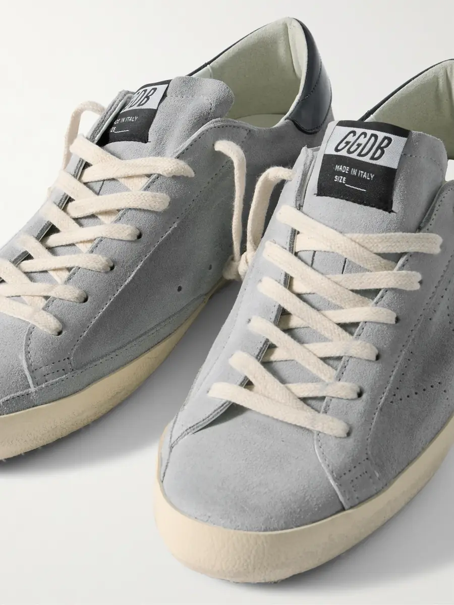 Golden Goose Super-Star Distressed Patent Leather-Trimmed Suede Sneakers - Men | Thumbnail 6 Golden Goose Super-Star Distressed Patent Leather-Trimmed Suede Sneakers - Men | Thumbnail 6