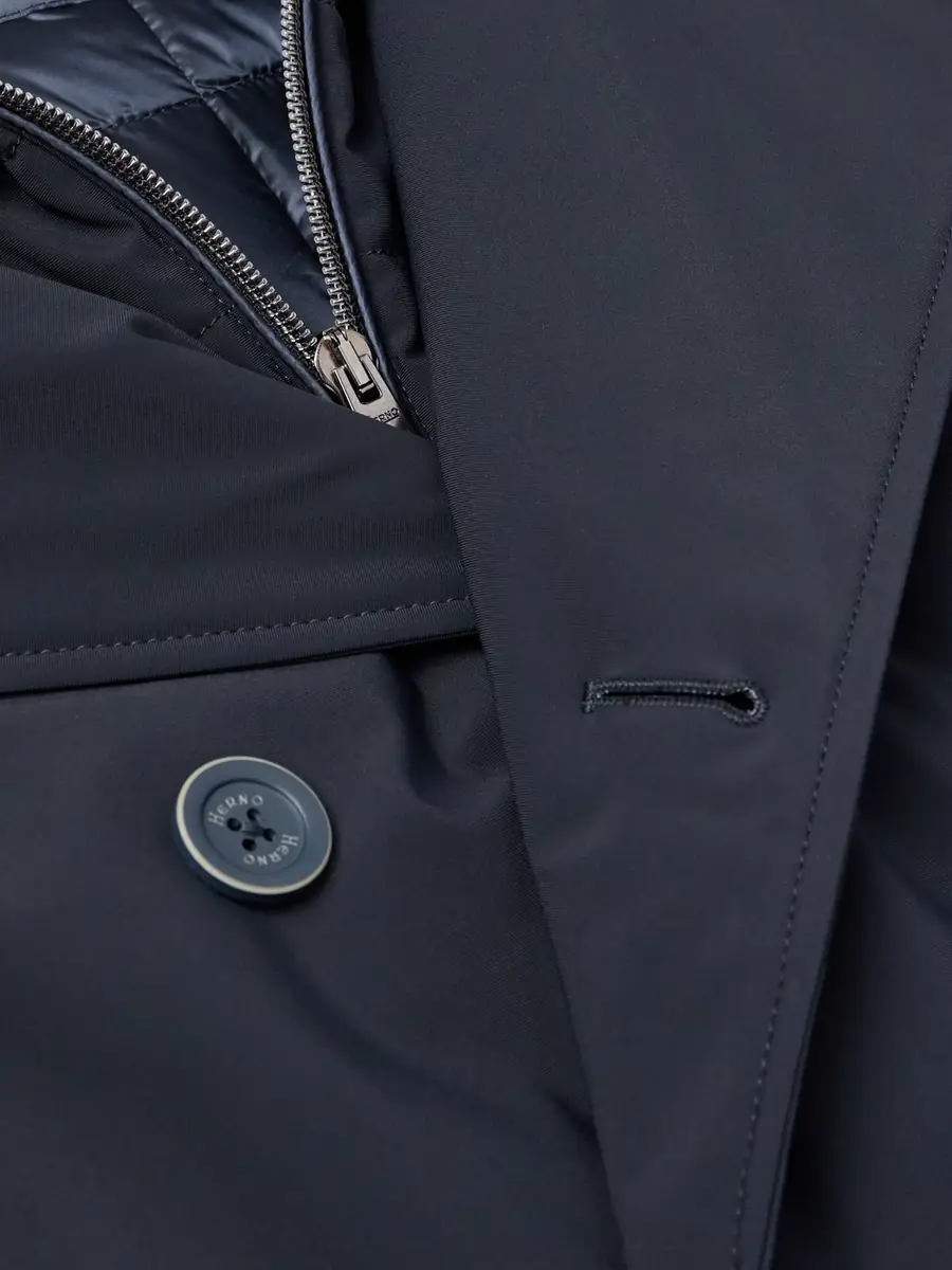 HERNO Double-Breasted Padded Stretch-Shell Down Peacoat - Men | Thumbnail 4 HERNO Double-Breasted Padded Stretch-Shell Down Peacoat - Men | Thumbnail 4