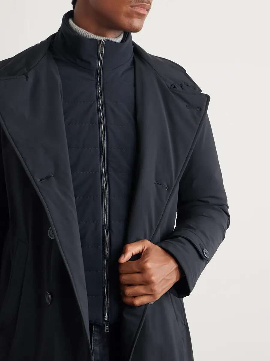 HERNO Double-Breasted Padded Stretch-Shell Down Peacoat - Men | Thumbnail 6 HERNO Double-Breasted Padded Stretch-Shell Down Peacoat - Men | Thumbnail 6
