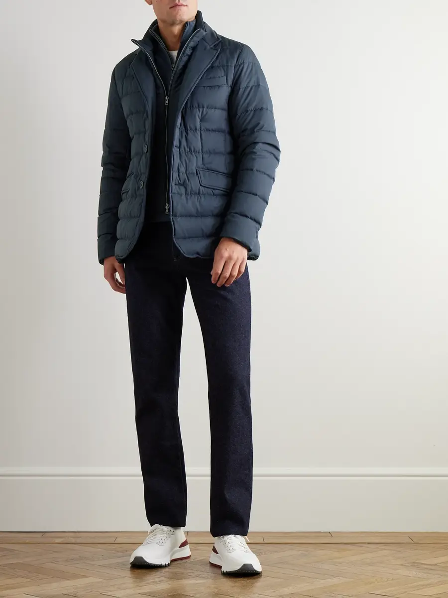 HERNO Slim-Fit Convertible Padded Quilted Shell Down Blazer - Men | Thumbnail 2