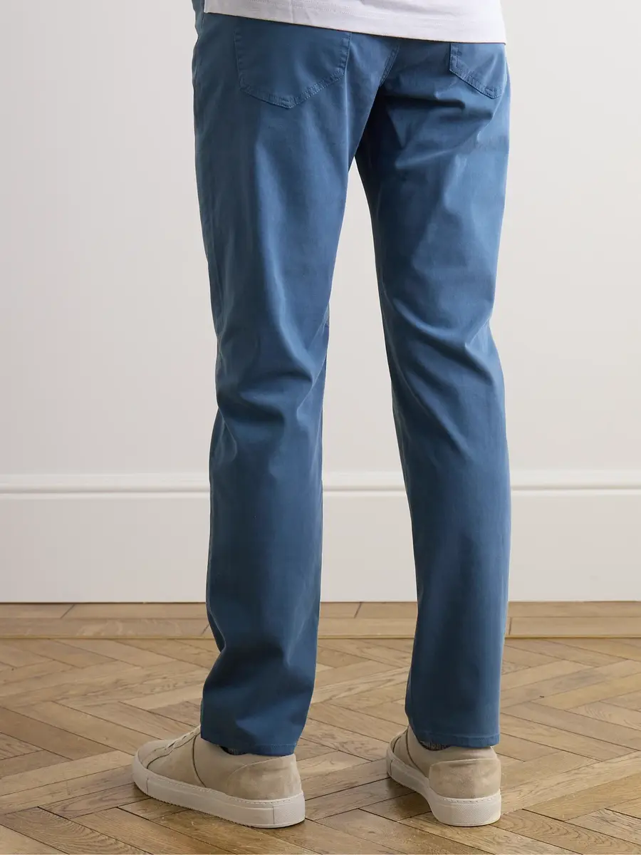 Peter Millar Slim-Fit Straight-Leg Cotton-Blend Sateen Trousers - Men | Thumbnail 3 Peter Millar Slim-Fit Straight-Leg Cotton-Blend Sateen Trousers - Men | Thumbnail 3