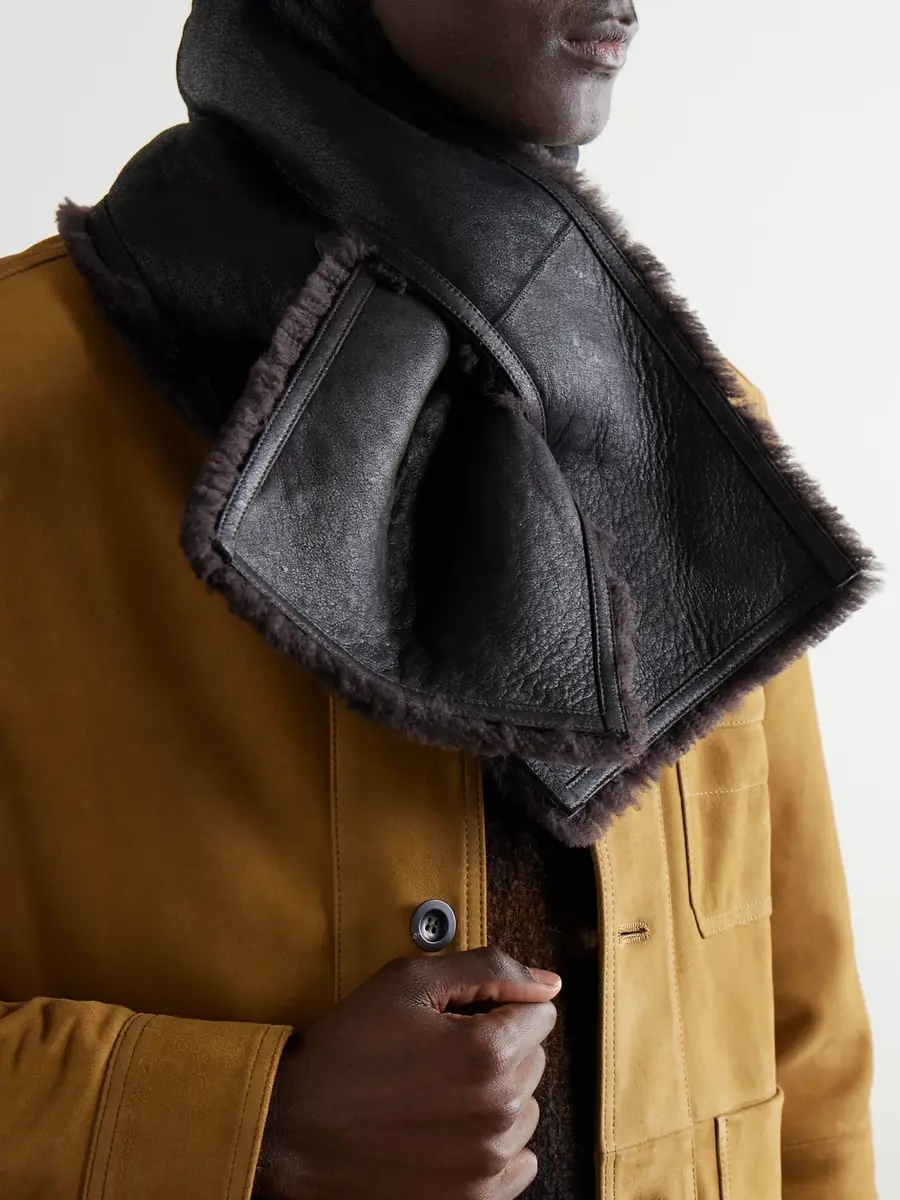 MR P. Shearling Scarf - Men | Thumbnail 2 MR P. Shearling Scarf - Men | Thumbnail 2