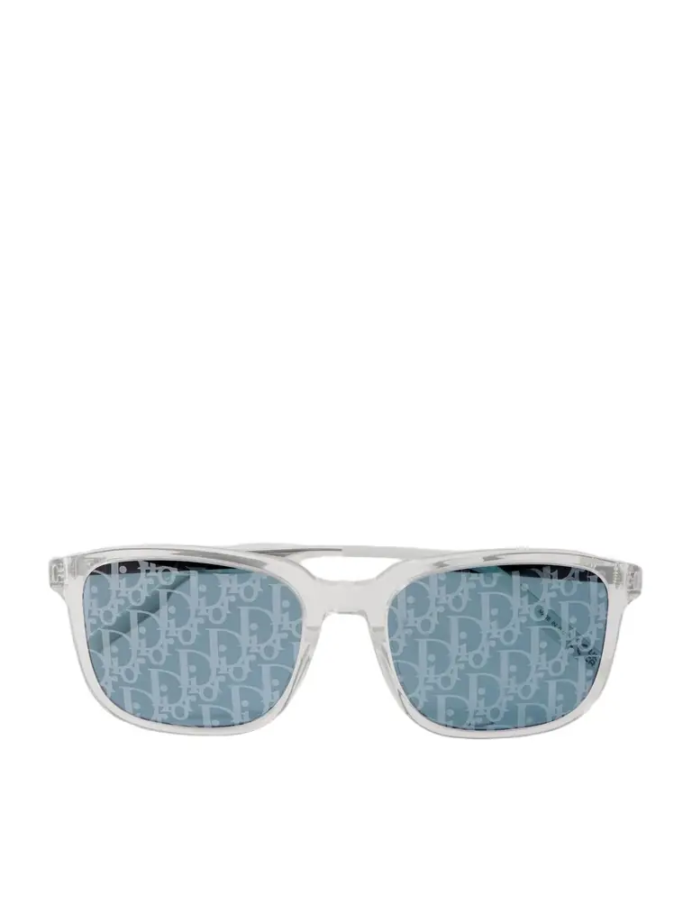 DiorTag SU Square-Frame Acetate and Silver-Tone Mirrored Sunglasses - Men DiorTag SU Square-Frame Acetate and Silver-Tone Mirrored Sunglasses - Men