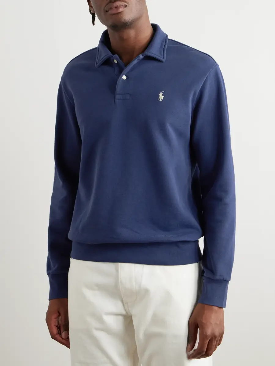 Polo Ralph Lauren Logo-Embroidered Cotton-Jersey Sweatshirt - Men | Thumbnail 3