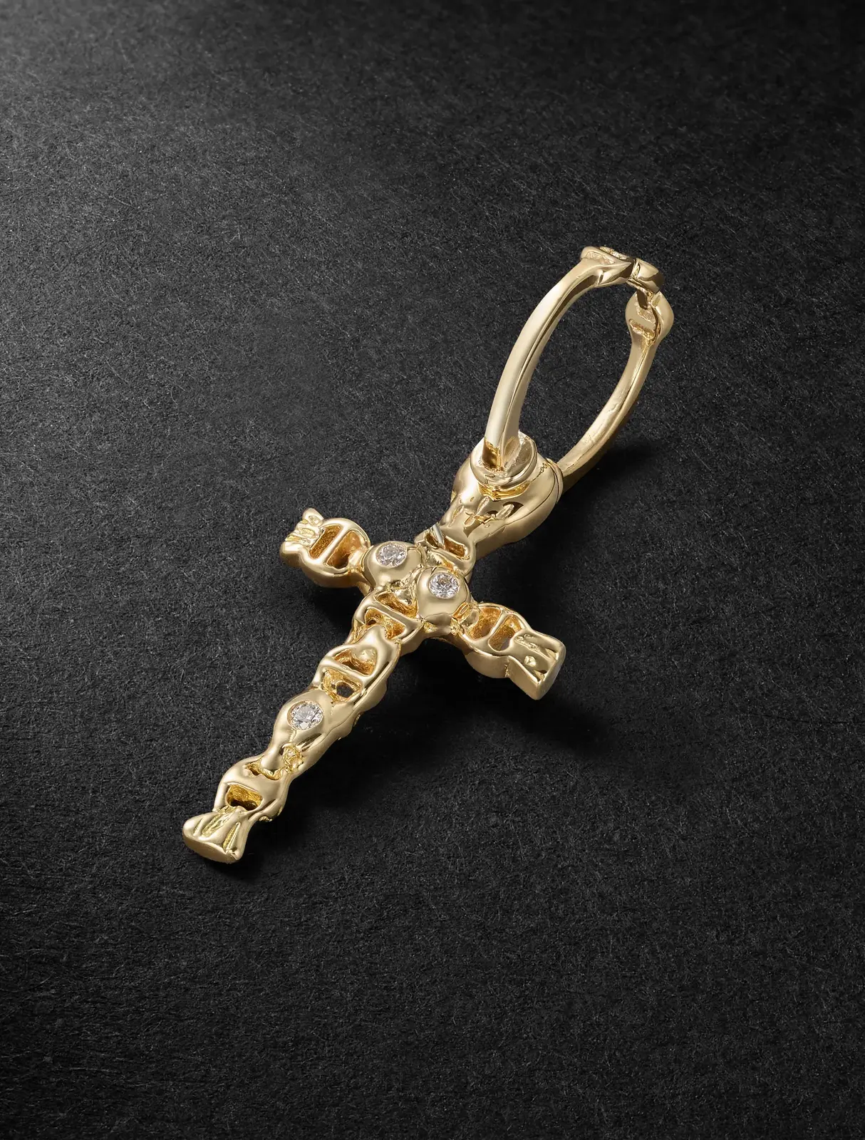 Hoorsenbuhs Sacred Cross 18-Karat Gold Diamond Pendant - Men