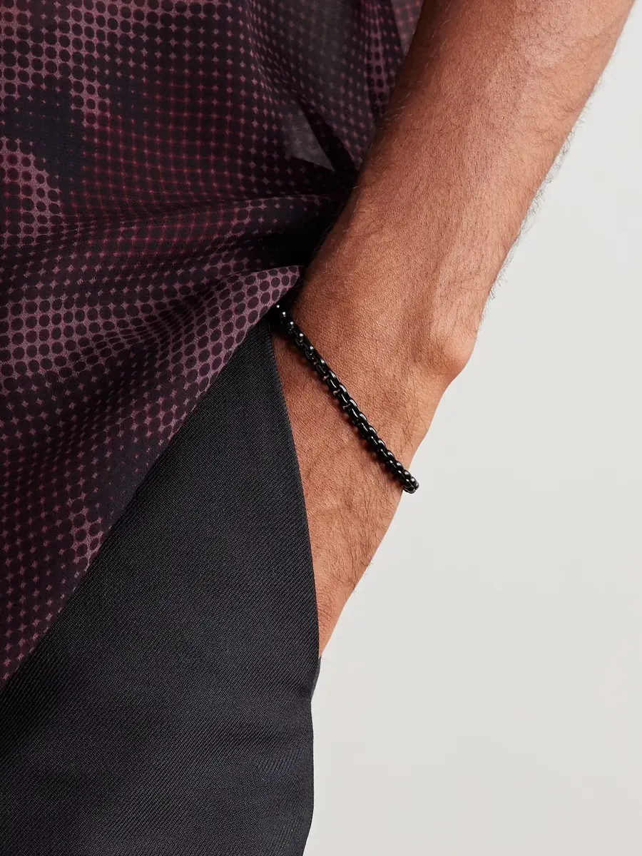 David Yurman Blackened Sterling Silver Chain Bracelet - Men | Thumbnail 2 David Yurman Blackened Sterling Silver Chain Bracelet - Men | Thumbnail 2