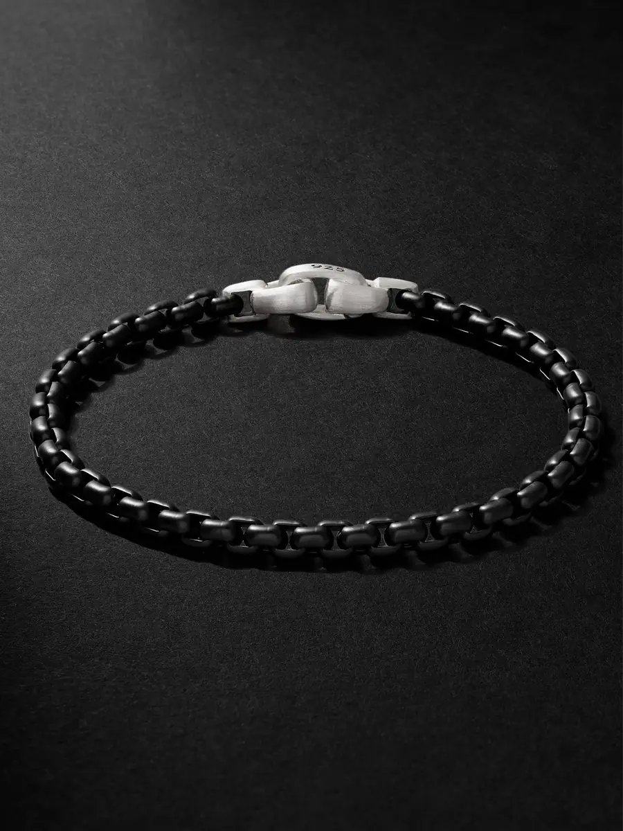 David Yurman Blackened Sterling Silver Chain Bracelet - Men