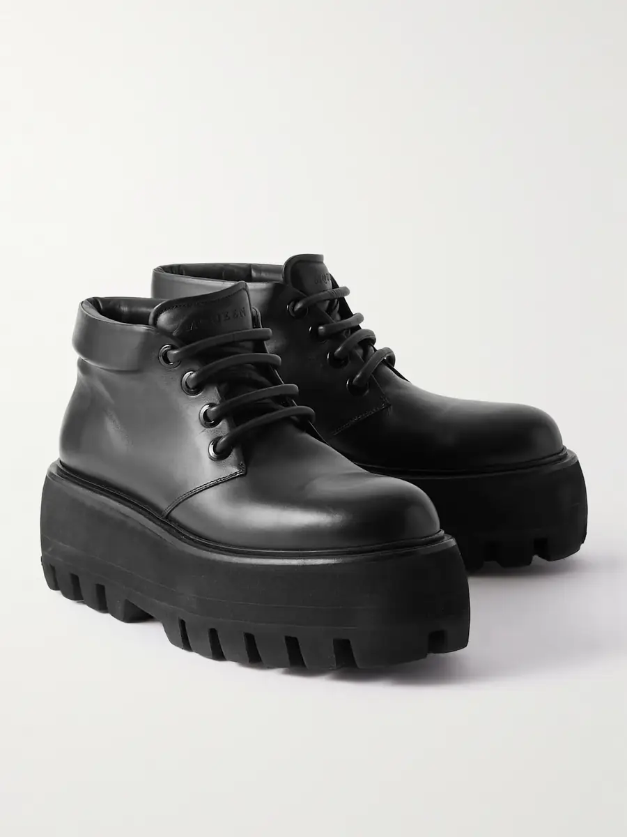 Alexander McQueen Leather Ankle Boots - Men | Thumbnail 4 Alexander McQueen Leather Ankle Boots - Men | Thumbnail 4