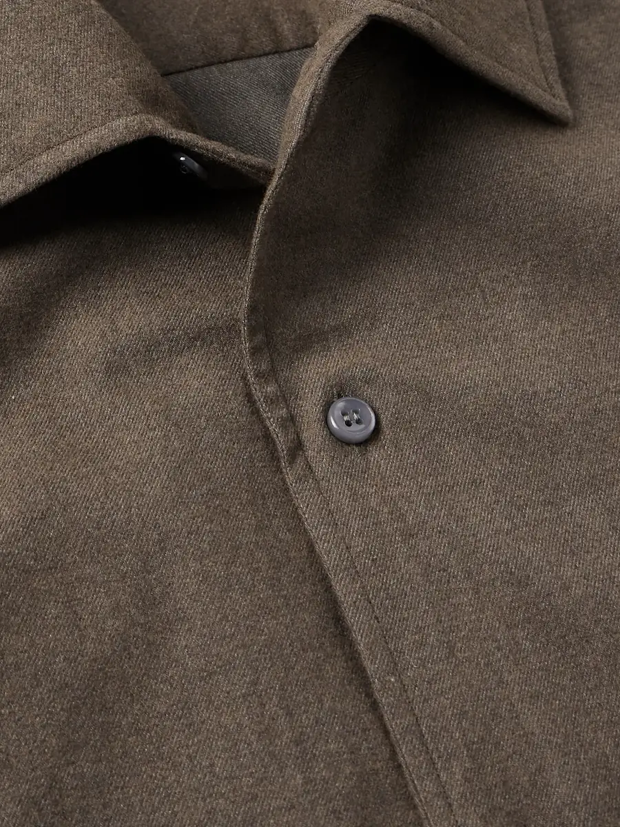 Loro Piana André Cotton-Flannel Shirt - Men | Thumbnail 5 Loro Piana André Cotton-Flannel Shirt - Men | Thumbnail 5