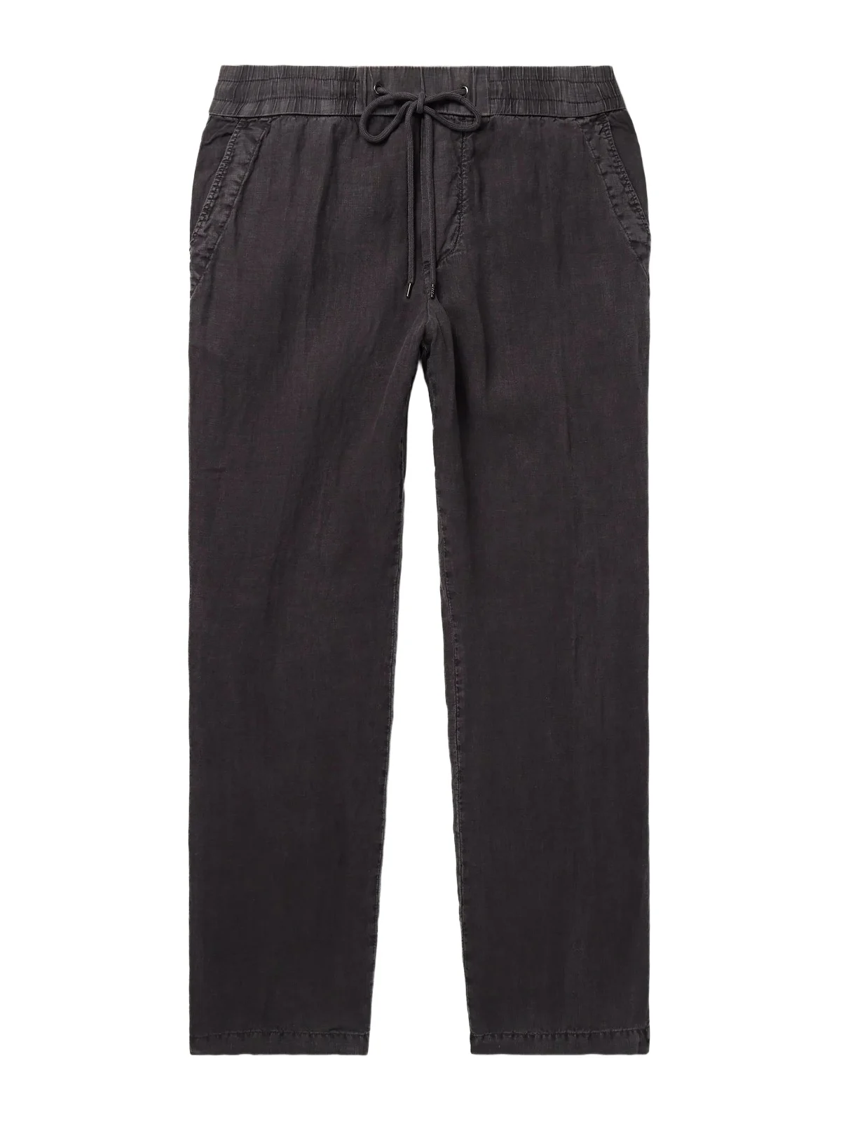 Straight-Leg Garment-Dyed Linen Drawstring Trousers - Men Straight-Leg Garment-Dyed Linen Drawstring Trousers - Men