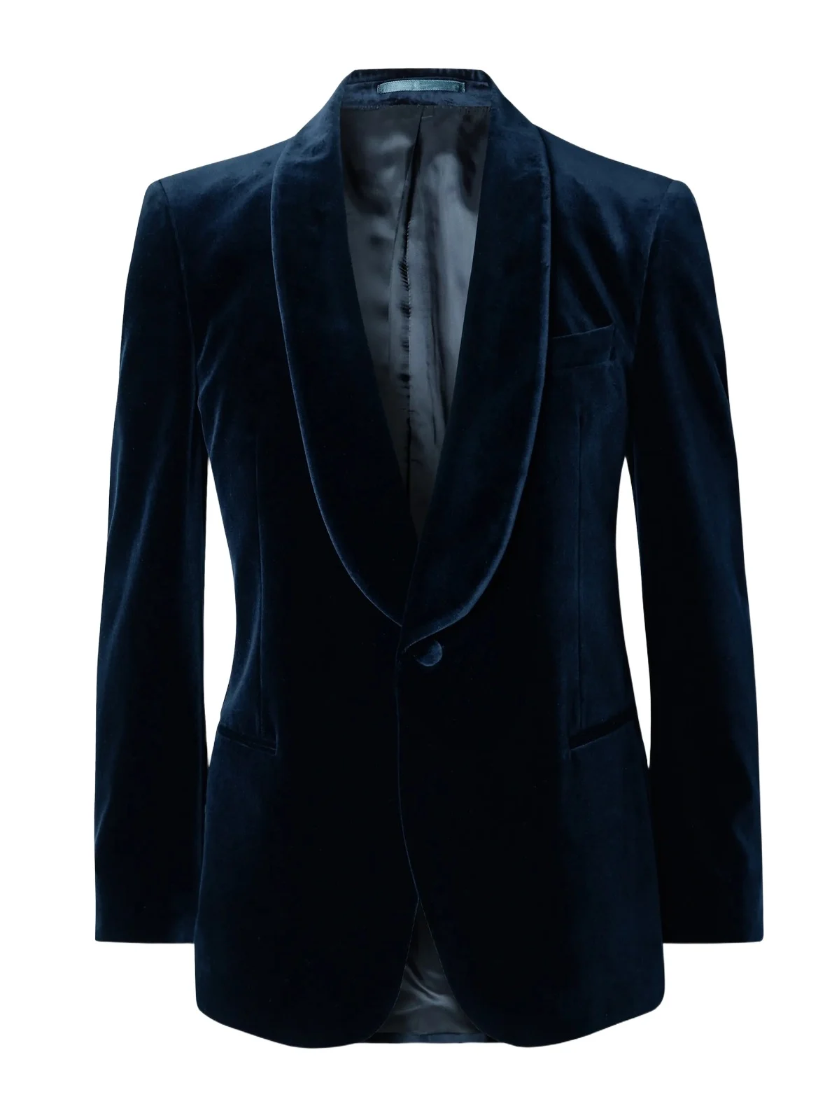 Slim-Fit Shawl-Collar Cotton-Velvet Tuxedo Jacket - Men Slim-Fit Shawl-Collar Cotton-Velvet Tuxedo Jacket - Men