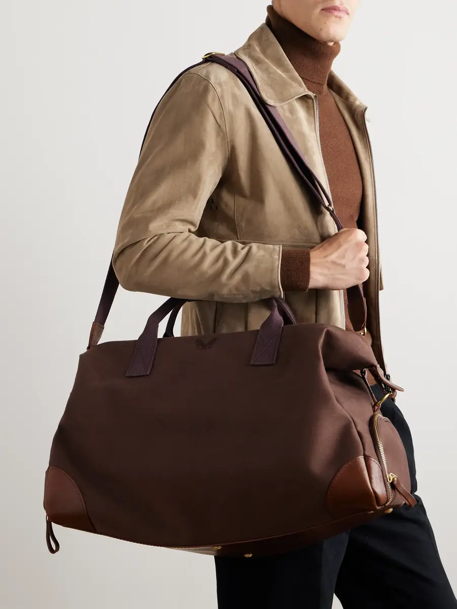 Bennett Winch Weekender Leather-Trimmed Cotton-Canvas Holdall - Men | Thumbnail 2
