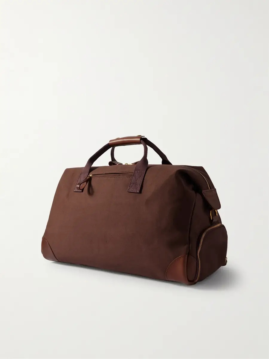 Bennett Winch Weekender Leather-Trimmed Cotton-Canvas Holdall - Men | Thumbnail 3