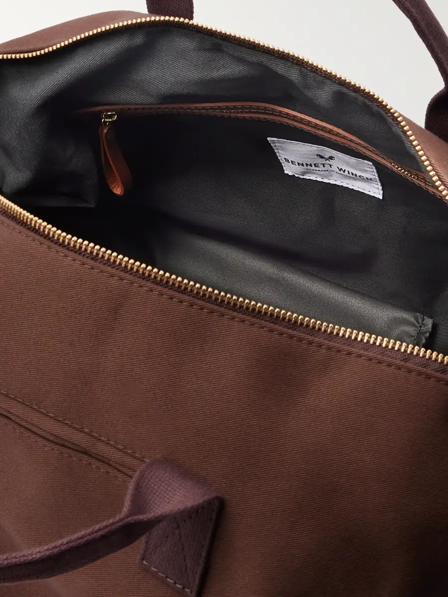 Bennett Winch Weekender Leather-Trimmed Cotton-Canvas Holdall - Men | Thumbnail 5