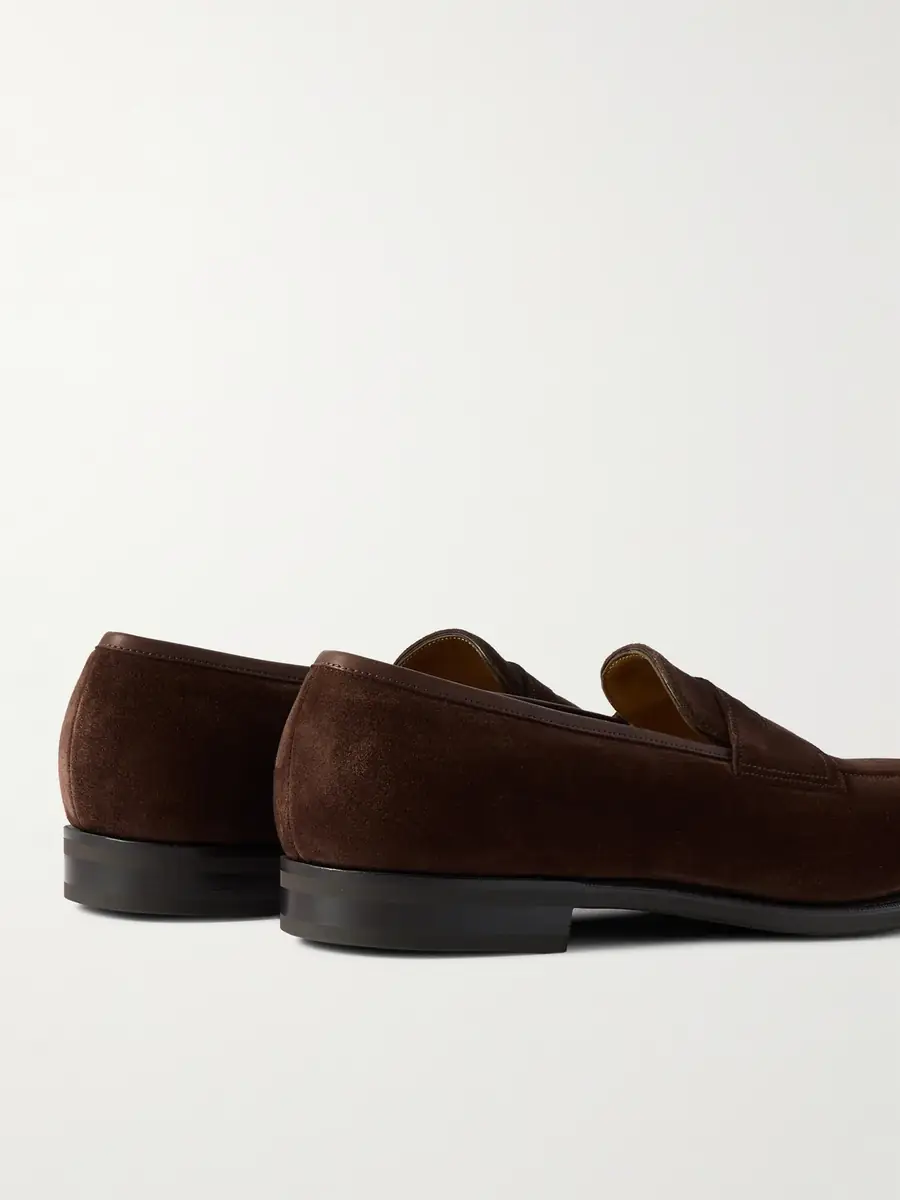 Edward Green Piccadilly Suede Penny Loafers - Men | Thumbnail 5
