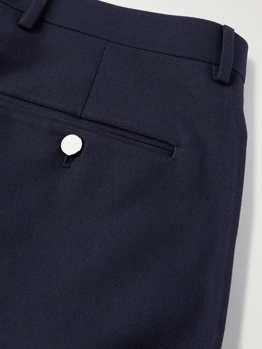 Loro Piana Jarno Straight-Leg Wool and Cotton-Blend Twill Trousers - Men | Thumbnail 4 Loro Piana Jarno Straight-Leg Wool and Cotton-Blend Twill Trousers - Men | Thumbnail 4