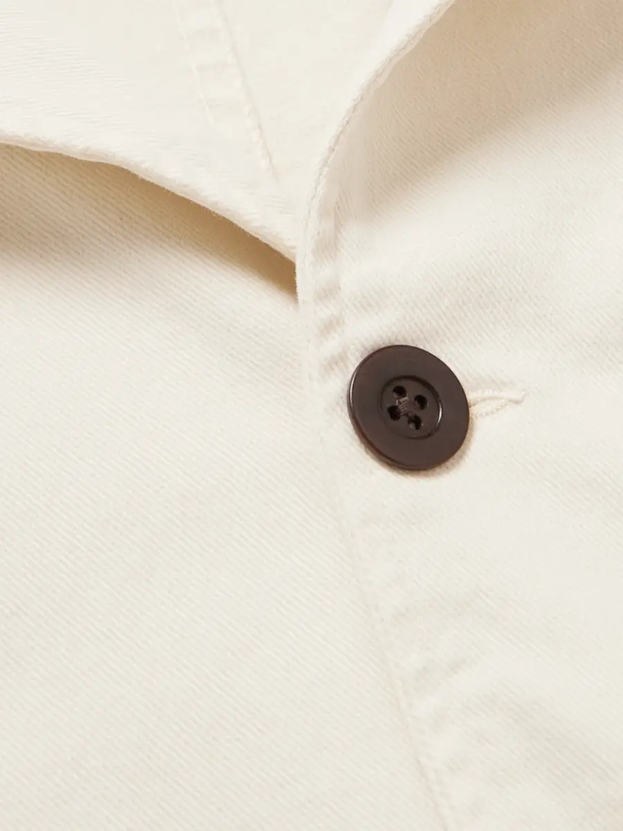 Portuguese Flannel Labura Stretch-Cotton Twill Overshirt - Men | Thumbnail 4