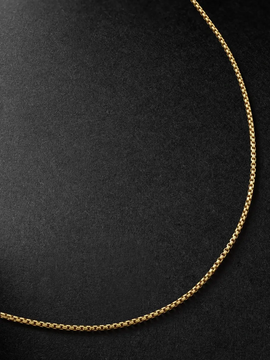 Alex Moss New York 22-inch 14-Karat Gold Box Chain Necklace - Men | Image 1 Alex Moss New York 22-inch 14-Karat Gold Box Chain Necklace - Men | Image 1