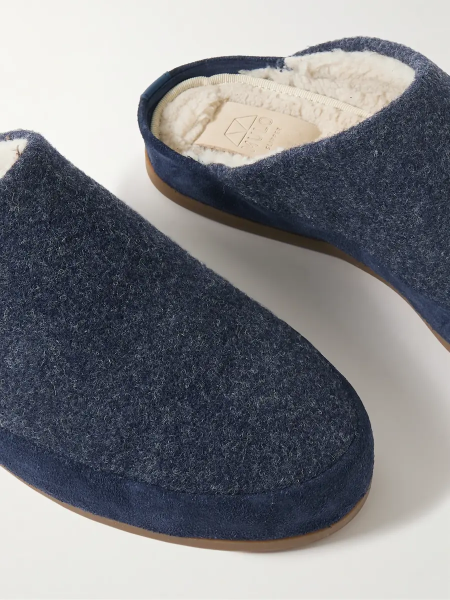 Mulo Suede-Trimmed Shearling-Lined Wool Slippers - Men | Thumbnail 6 Mulo Suede-Trimmed Shearling-Lined Wool Slippers - Men | Thumbnail 6