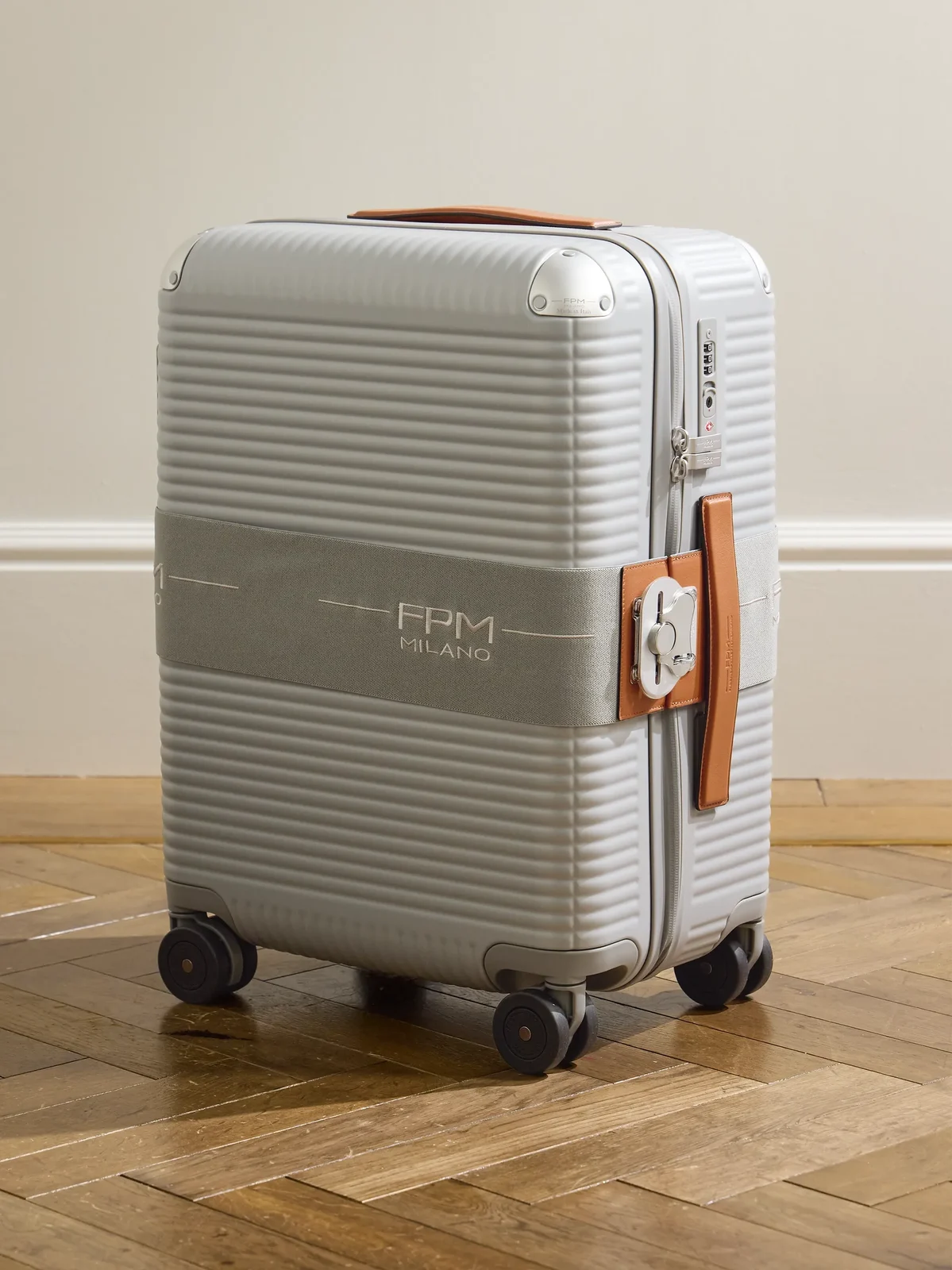 FPM Milano Bank Zip Deluxe M 55cm Leather-Trimmed Polycarbonate Spinner Suitcase - Men
