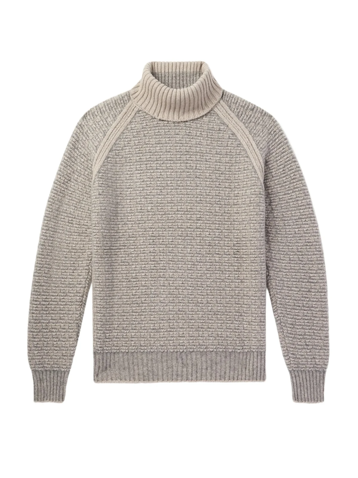 Ribbed Cashmere and Silk-Blend Rollneck Sweater - Men