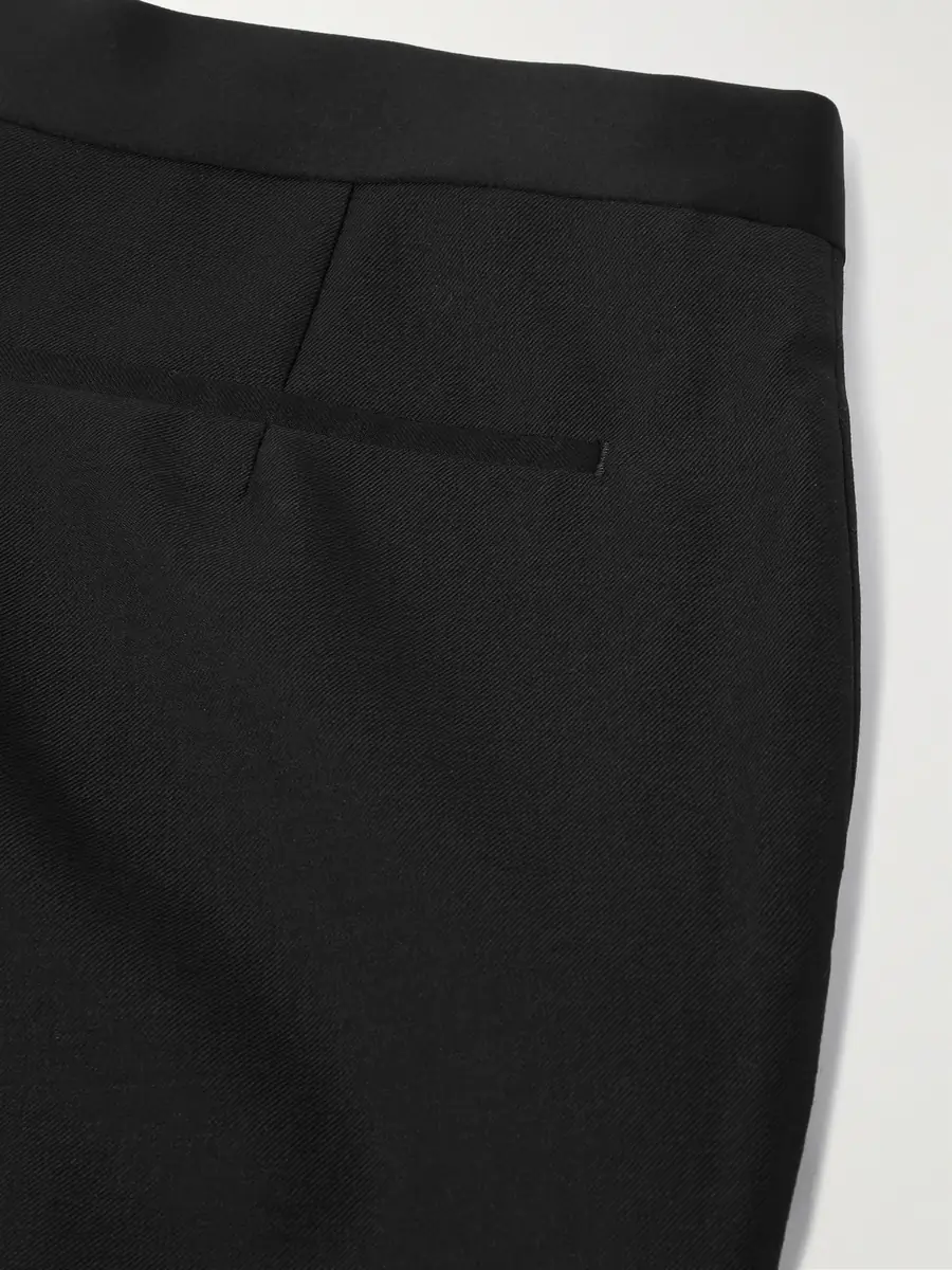 Zegna Straight-Leg Satin-Trimmed Wool and Mohair-Blend Tuxedo Trousers - Men | Thumbnail 4 Zegna Straight-Leg Satin-Trimmed Wool and Mohair-Blend Tuxedo Trousers - Men | Thumbnail 4