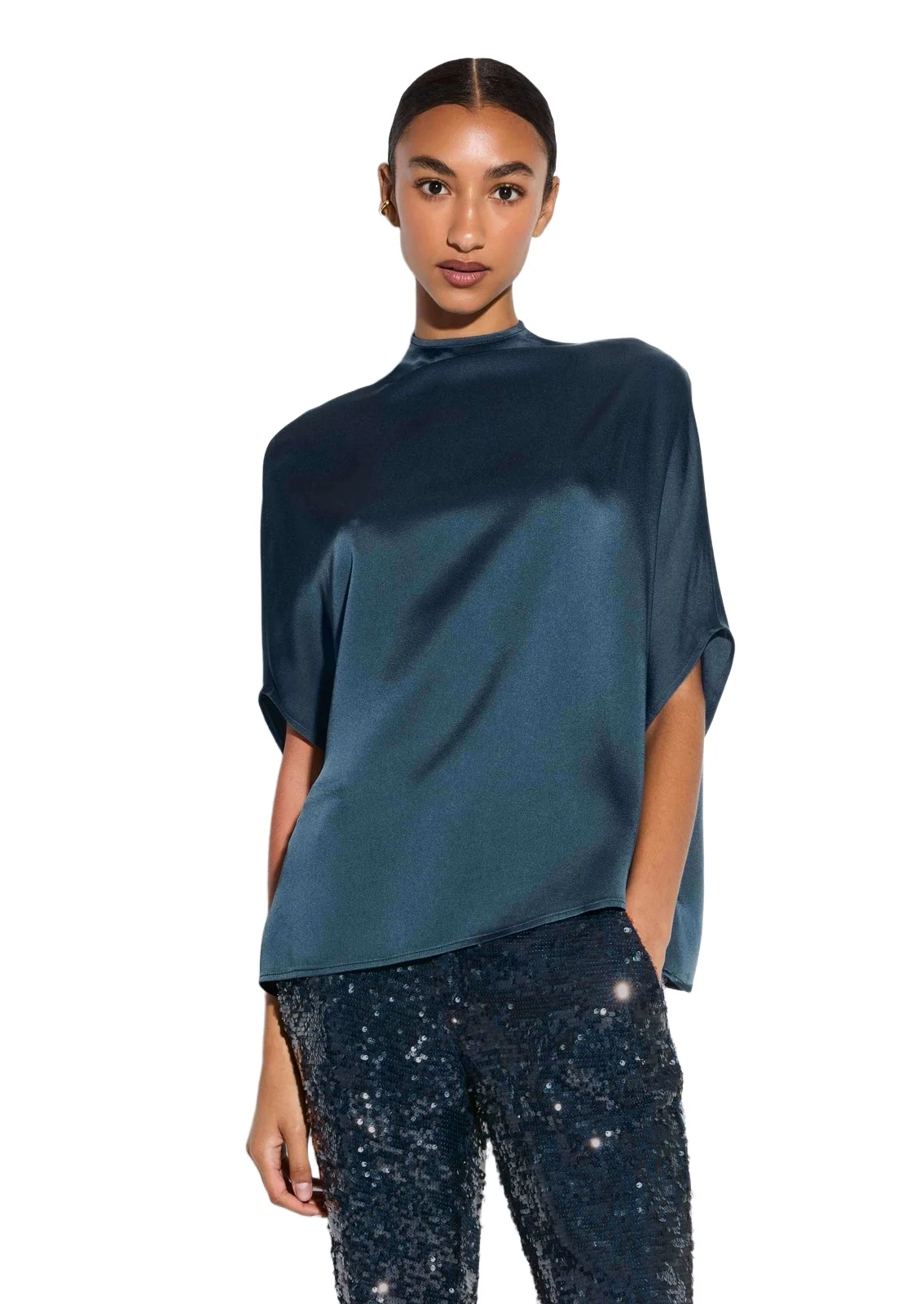 Satin Cape Tee Satin Cape Tee