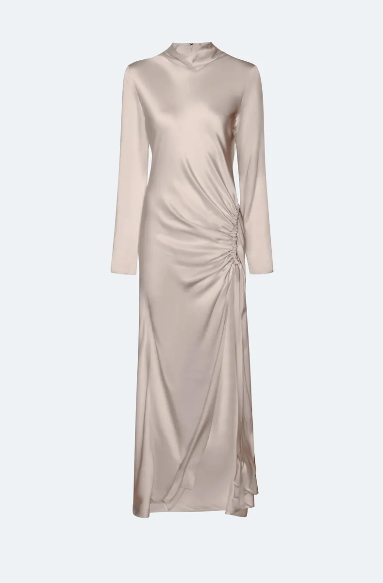 Lapointe Satin Tab Gown | Thumbnail 4 Lapointe Satin Tab Gown | Thumbnail 4